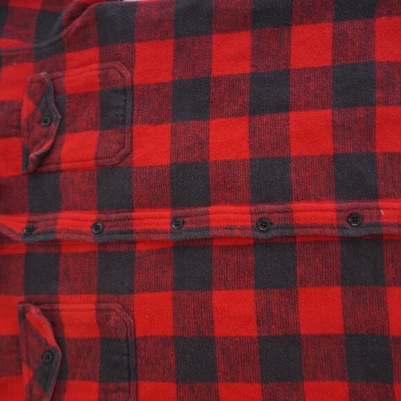 Vtg '90S Alaska Wilderness Gear Gray Red Checker 100% Cotton Outdoor Shacket L - Picture 7 of 12